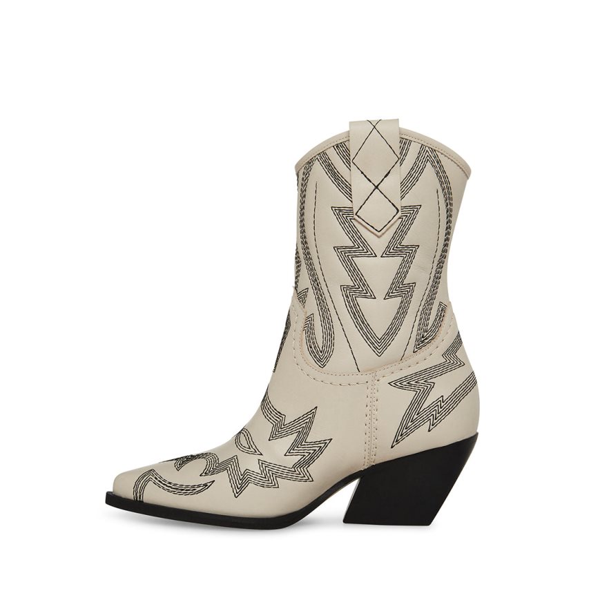 Beige Steve Madden Leo Women's Ankle Boots | PH 3679CPT